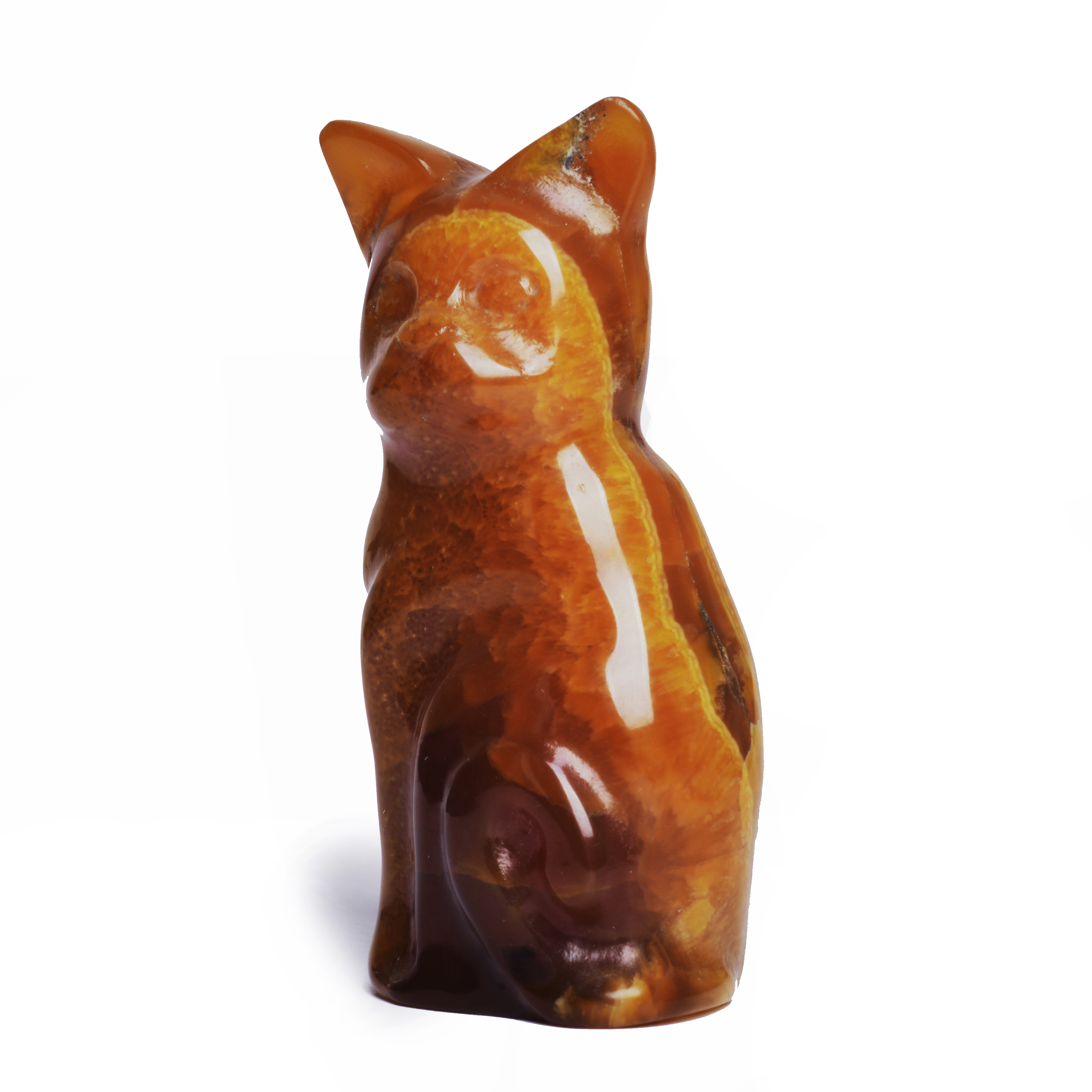 Художественная резьба из камня Симбирцит (нмпт) Кошка