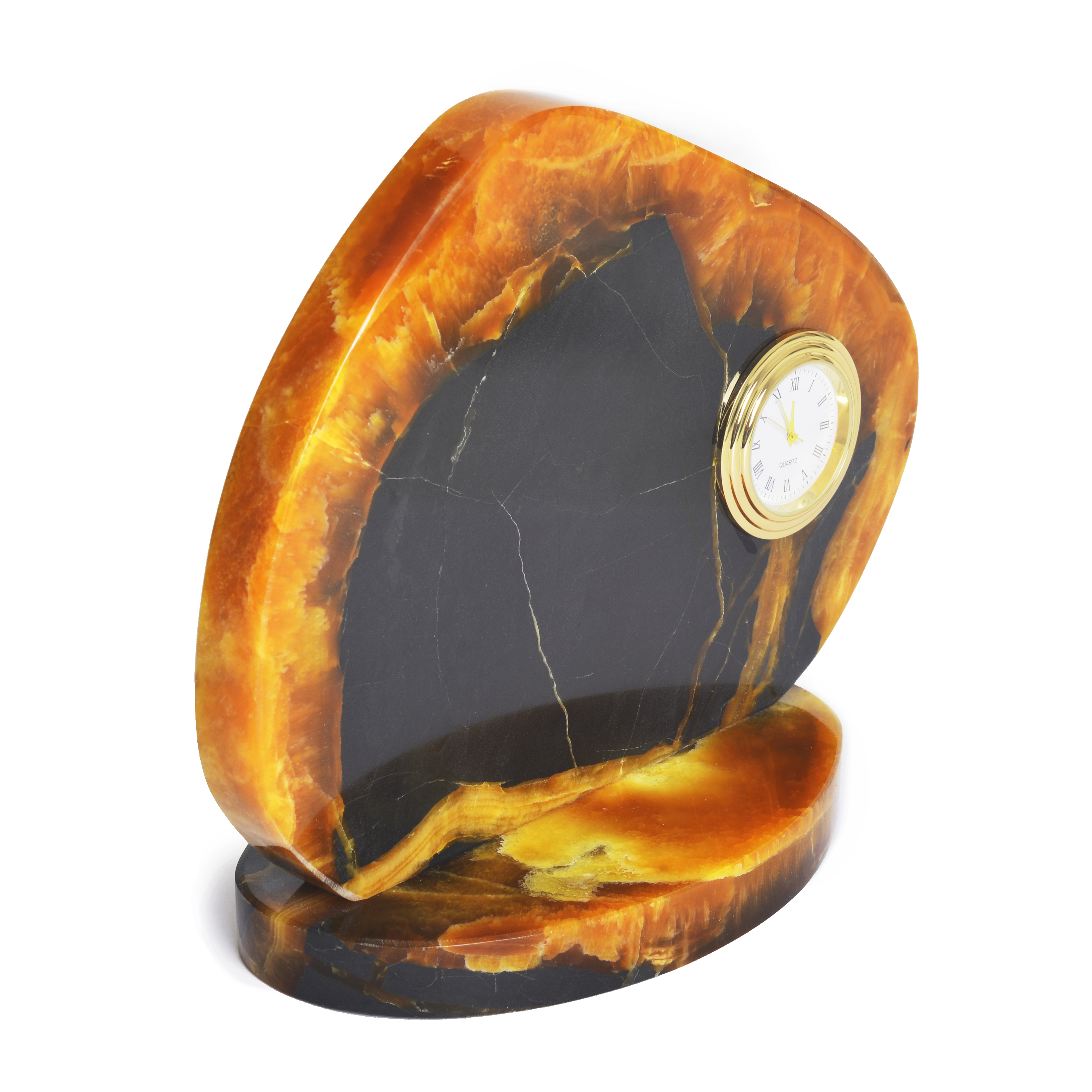 МИНИ часы из камня Симбирцит (нмпт)