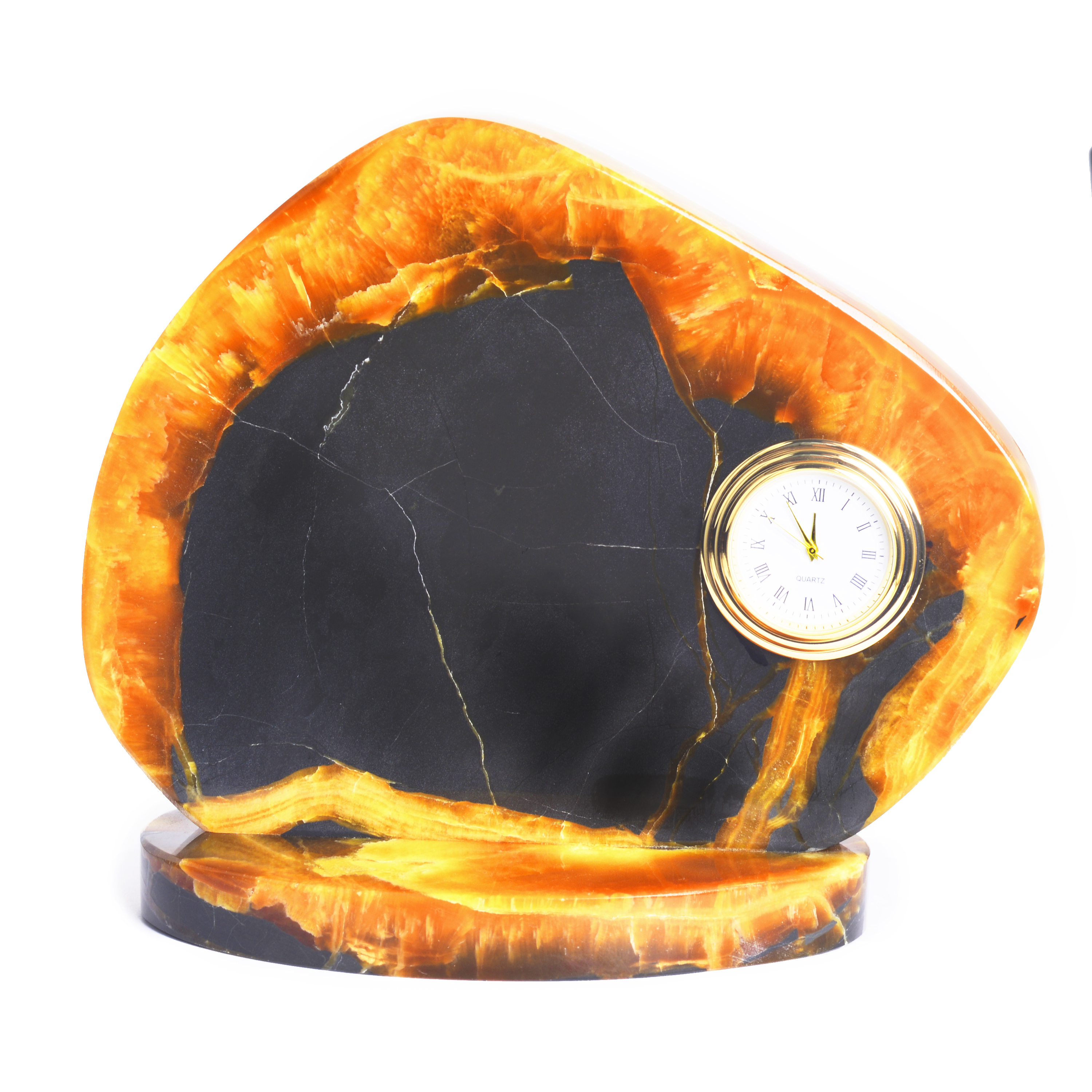 МИНИ часы из камня Симбирцит (нмпт)