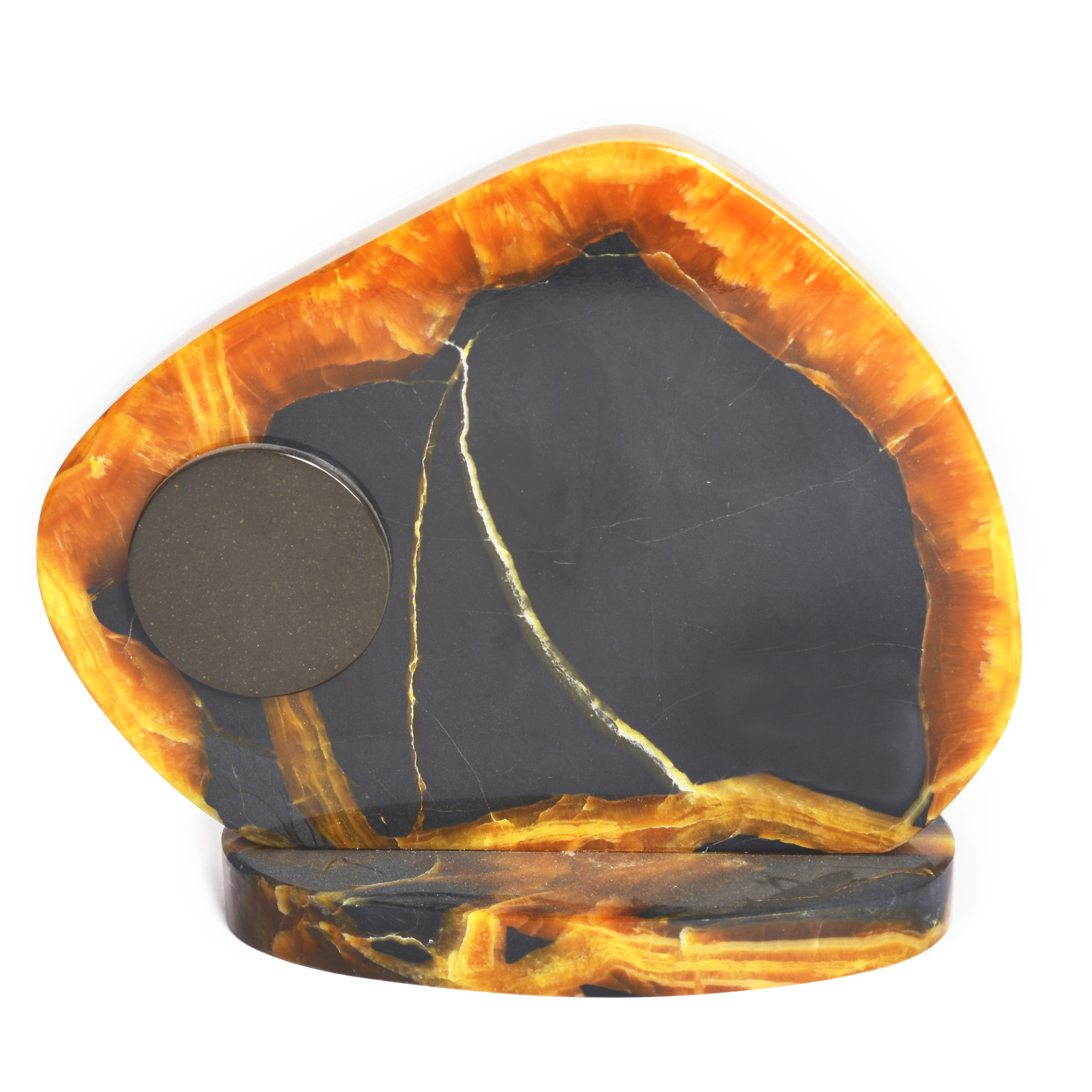 МИНИ часы из камня Симбирцит (нмпт)